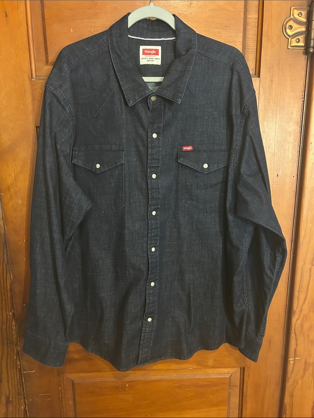 Wrangler Men's Indigo Denim Western Shirt